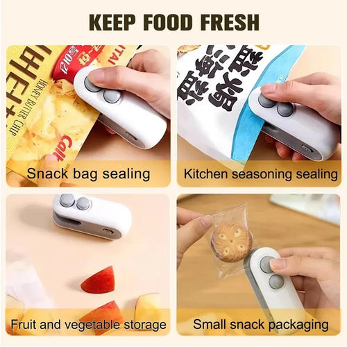 2-in-1 Mini Bag Heat Sealer with Cutter – Rechargeable