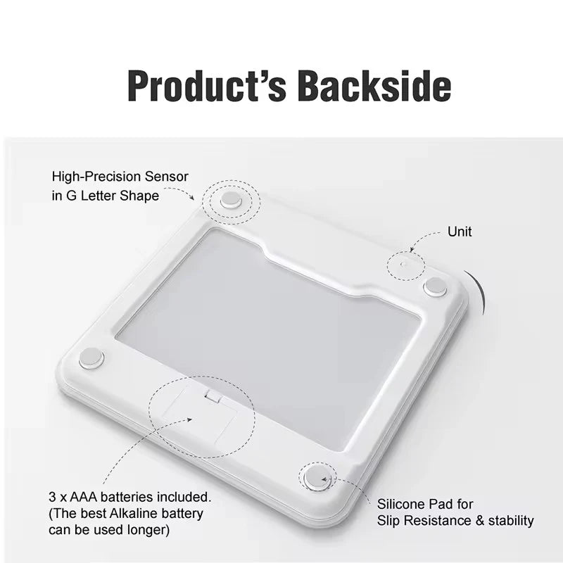Digital Bathroom Weight Scale – LCD Display, High-Precision Sensor