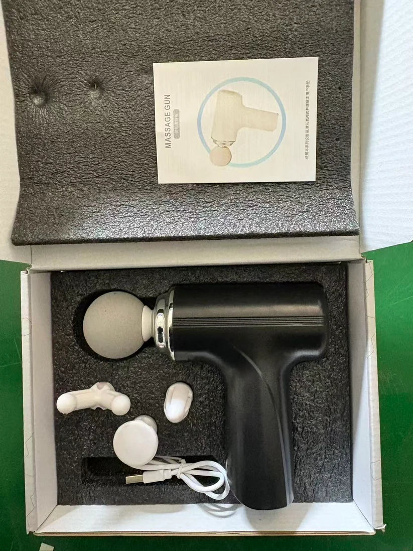 Portable Massage Gun with 4 Interchangeable Heads