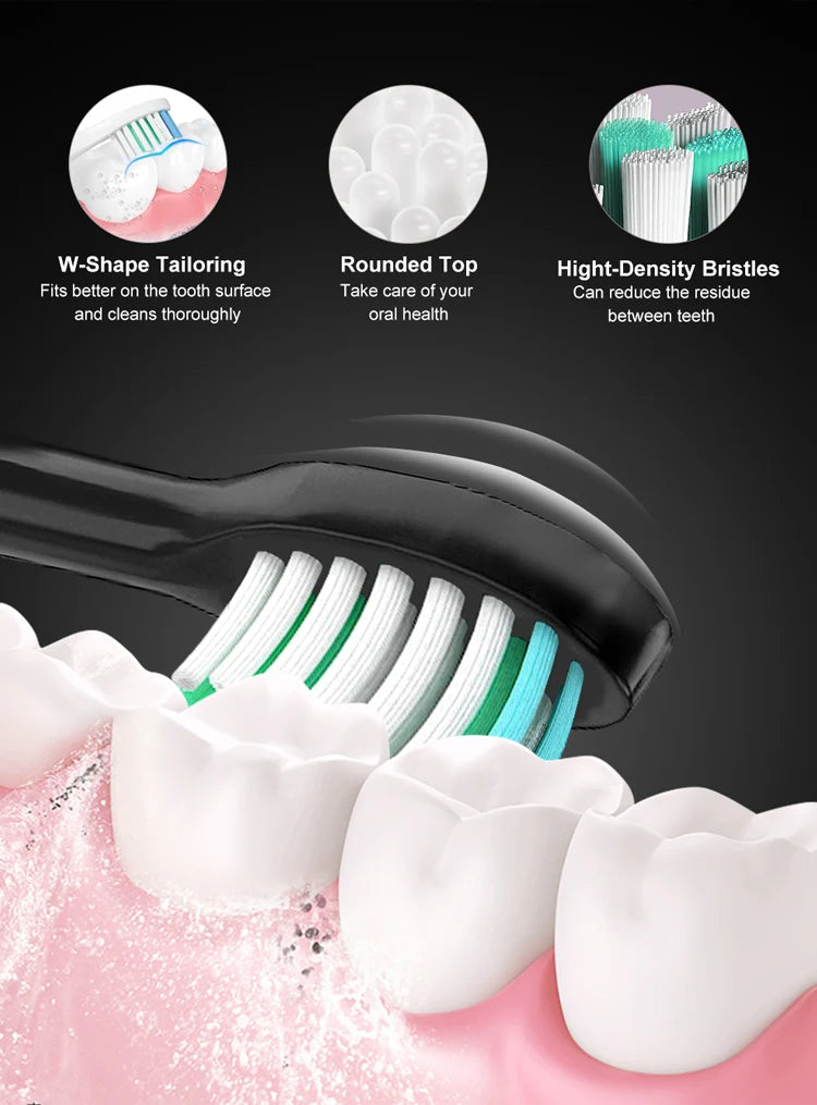 Sonic Electric Toothbrush Smart Ultrasonic Dental Teeth Whitening Rechargeable Adult Tooth Brush Sarmocare S100 With8 Brush Head