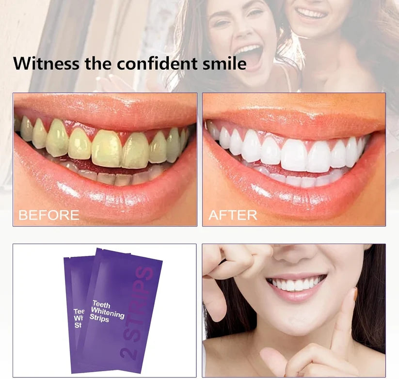 7pcs Premium Purple Whitening Strips Professional Tooth Stain Removal