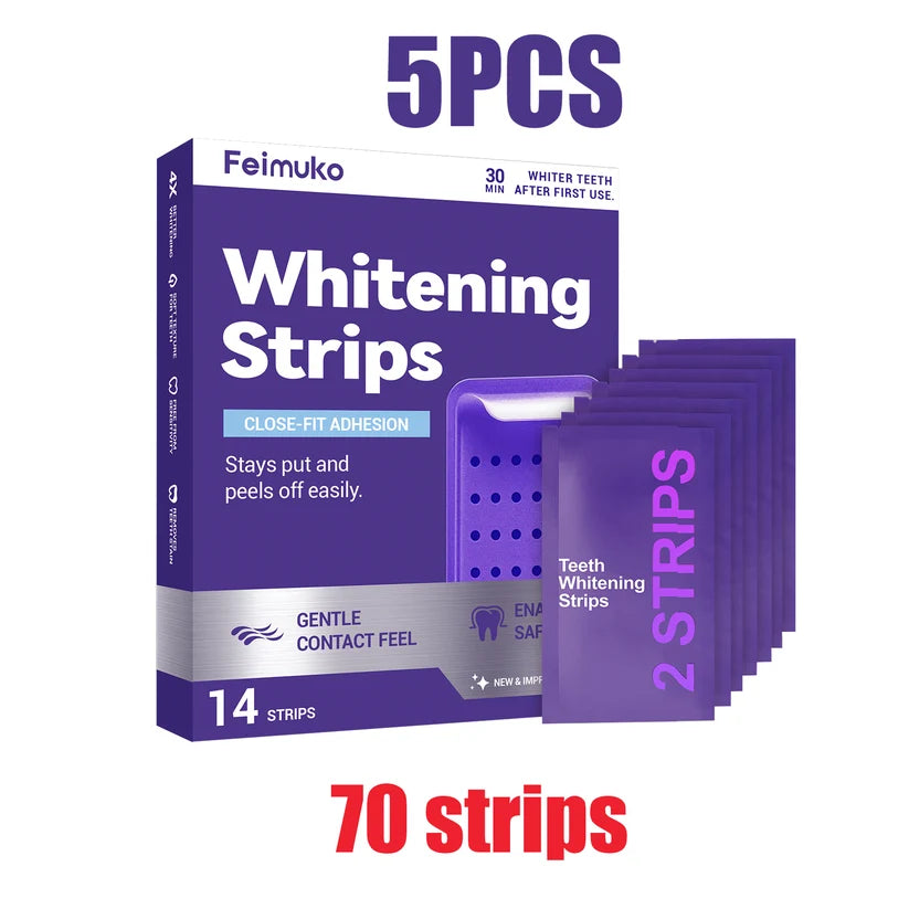 7pcs Premium Purple Whitening Strips Professional Tooth Stain Removal