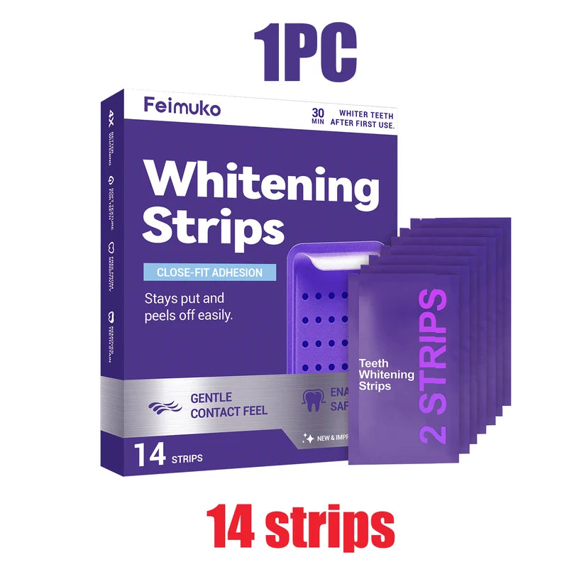 7pcs Premium Purple Whitening Strips Professional Tooth Stain Removal
