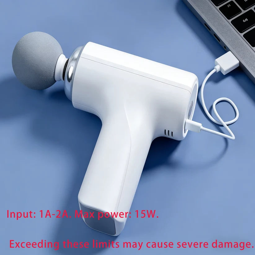 Portable Massage Gun with 4 Interchangeable Heads