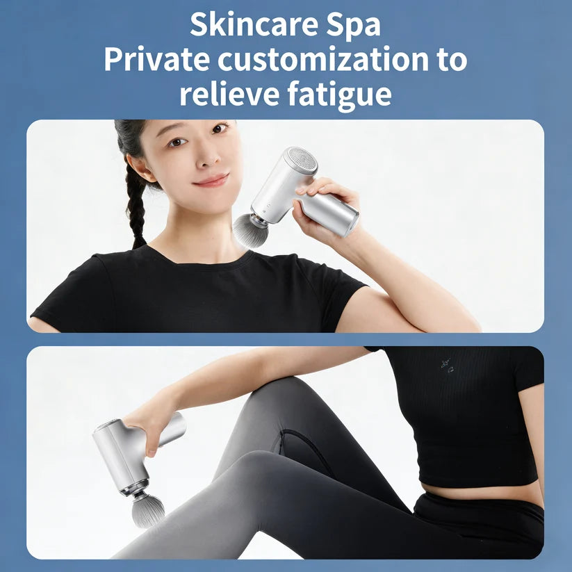 Portable Massage Gun with 4 Interchangeable Heads