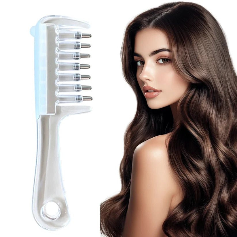 Hair Oil Applicator Comb - Product showcase with model
