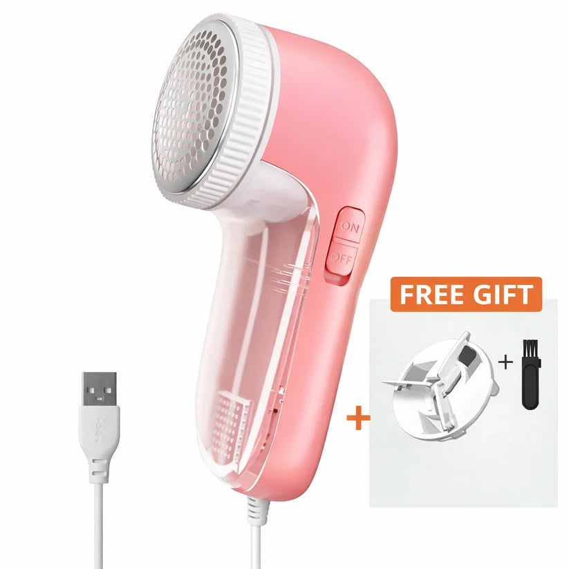 Electric Lint Remover & Fabric Shaver – USB Rechargeable with 3-Leaf Blade