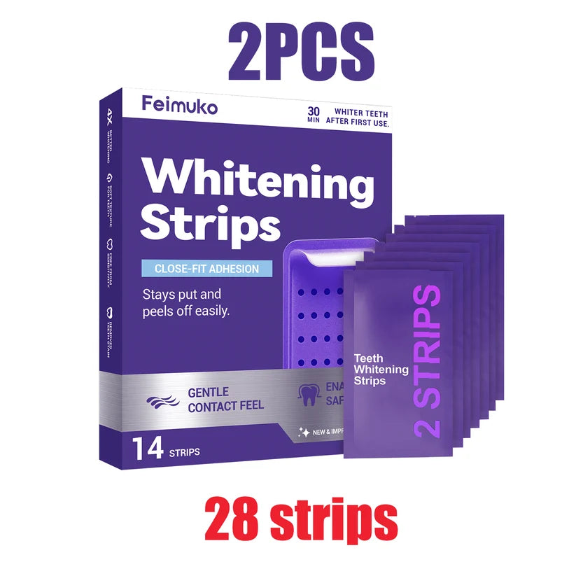 7pcs Premium Purple Whitening Strips Professional Tooth Stain Removal