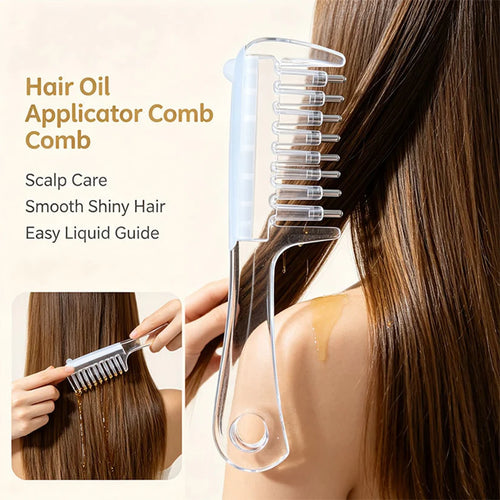 Hair Oil Applicator Comb - Scalp care and easy liquid guide feature